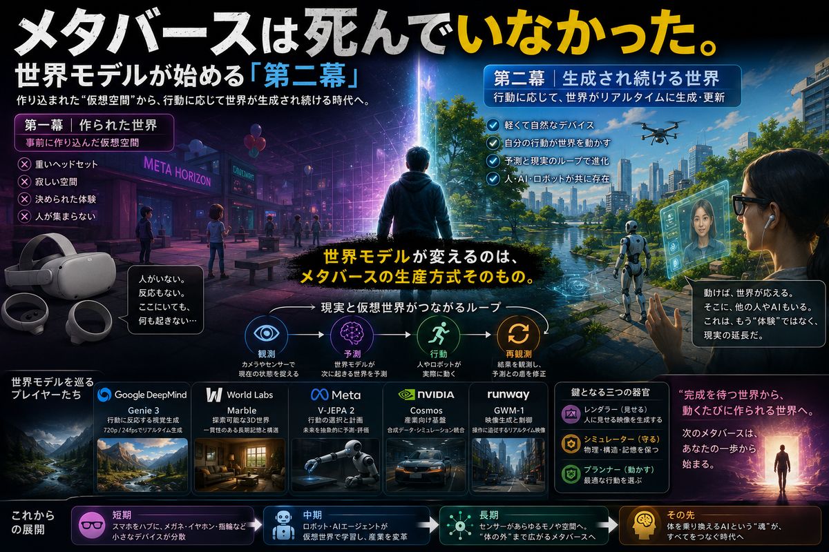 第一幕は「作られた世界」、第二幕は「生成され続ける世界」。変わるのは、世界の生産方式そのもの